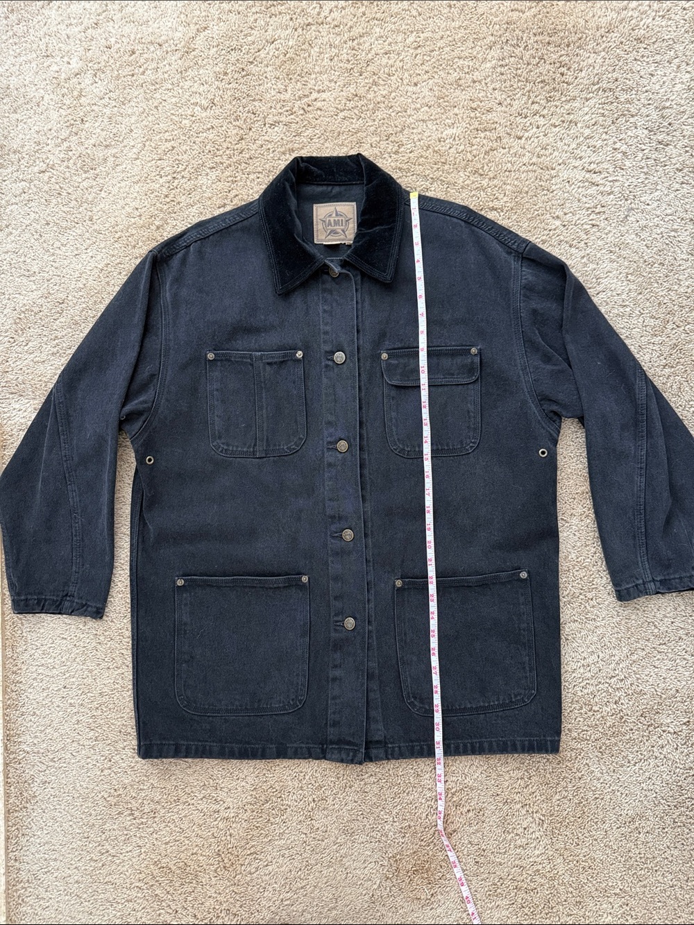 Vintage AMI Men's Black Cotton Field Jacket // M // Y2K - Picture 2 of 15